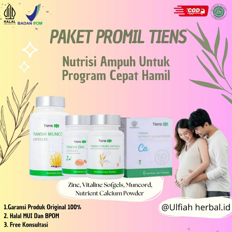 Paket Ampuh Nutrisi Promil Tiens Program Hamil Untuk Istri Dan Suami