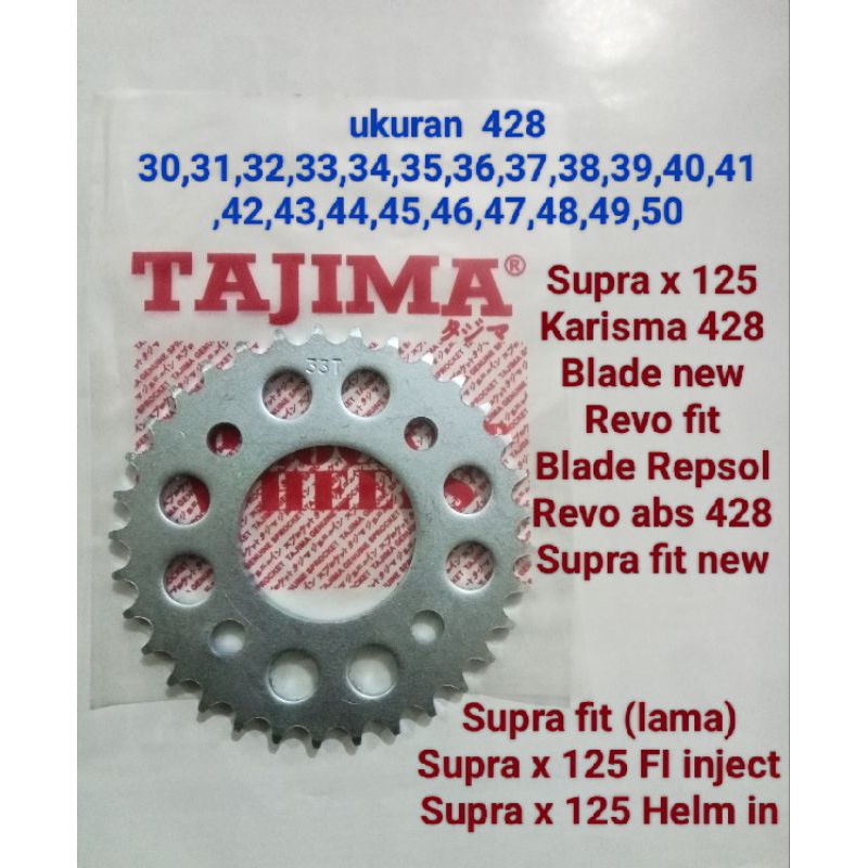 Gir ger belakang supra x 125 / supra fit new / karisma 428 / revo / supra fit lama / Revo fit 428 - 