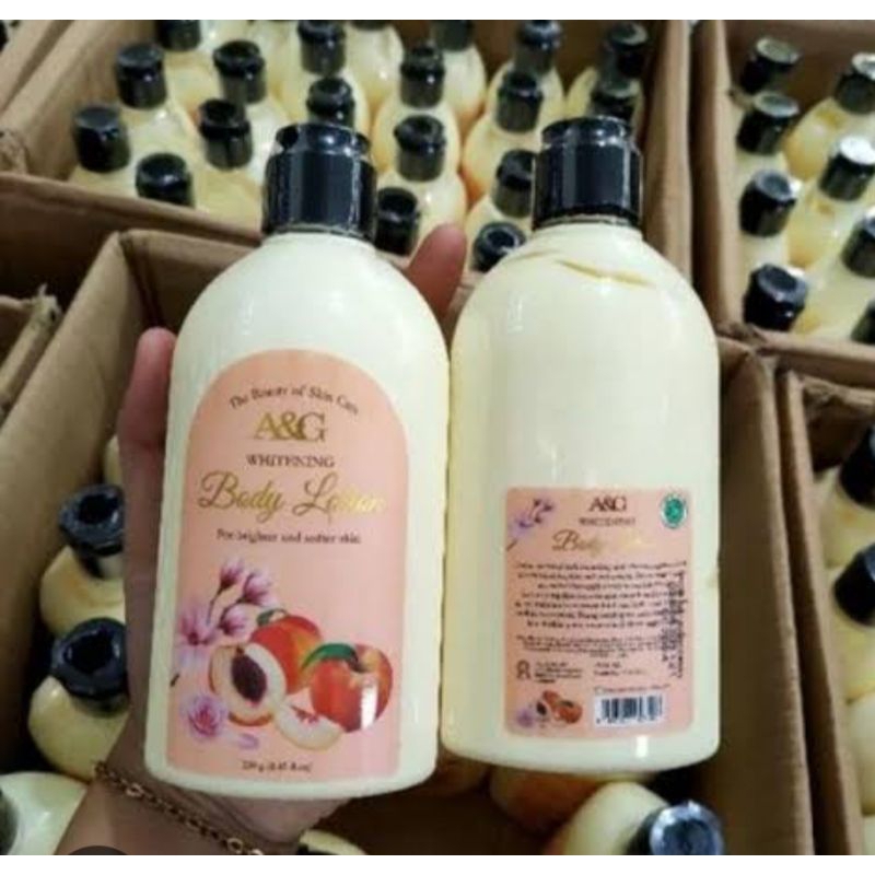 A&G Peach whitening body lotion / AG peach lotion badan 250gram / Handbody pemutih / HB plus whiteni