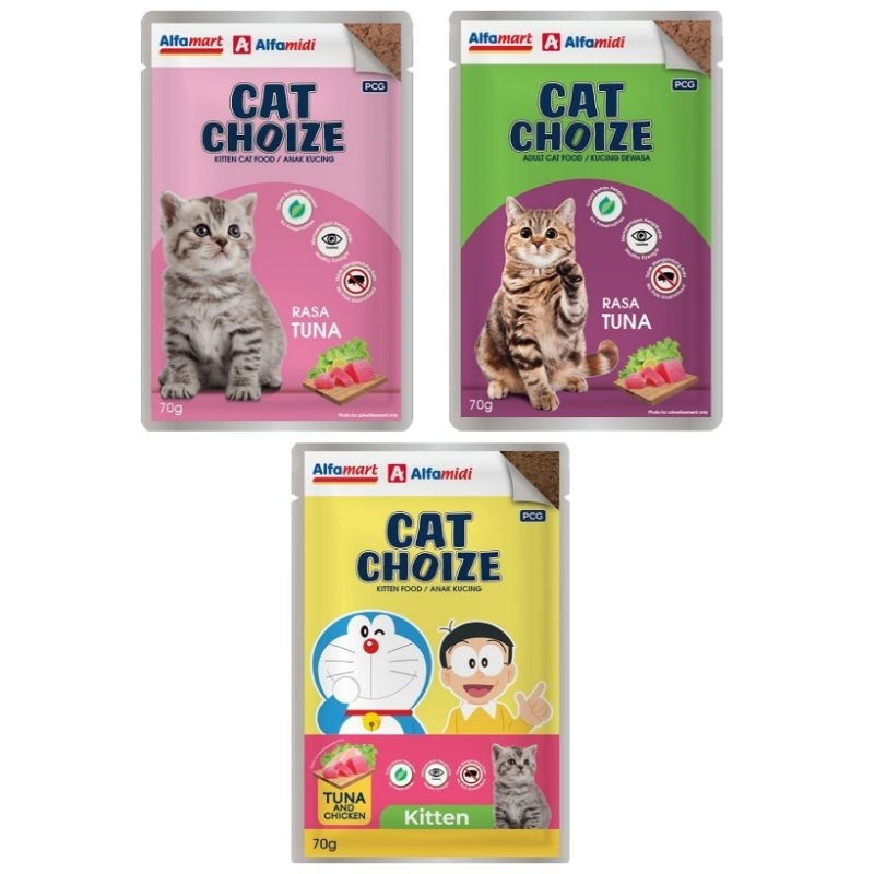 Cat Choize Alfamart Makanan Kucing Basah Tuna chicken kitten
