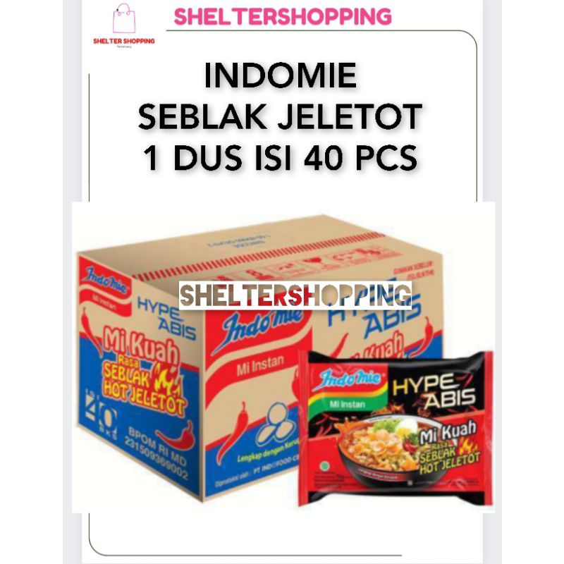 

INDOMIE Seblak Jeletot Mie Instant 1 Dus isi 40 Bks