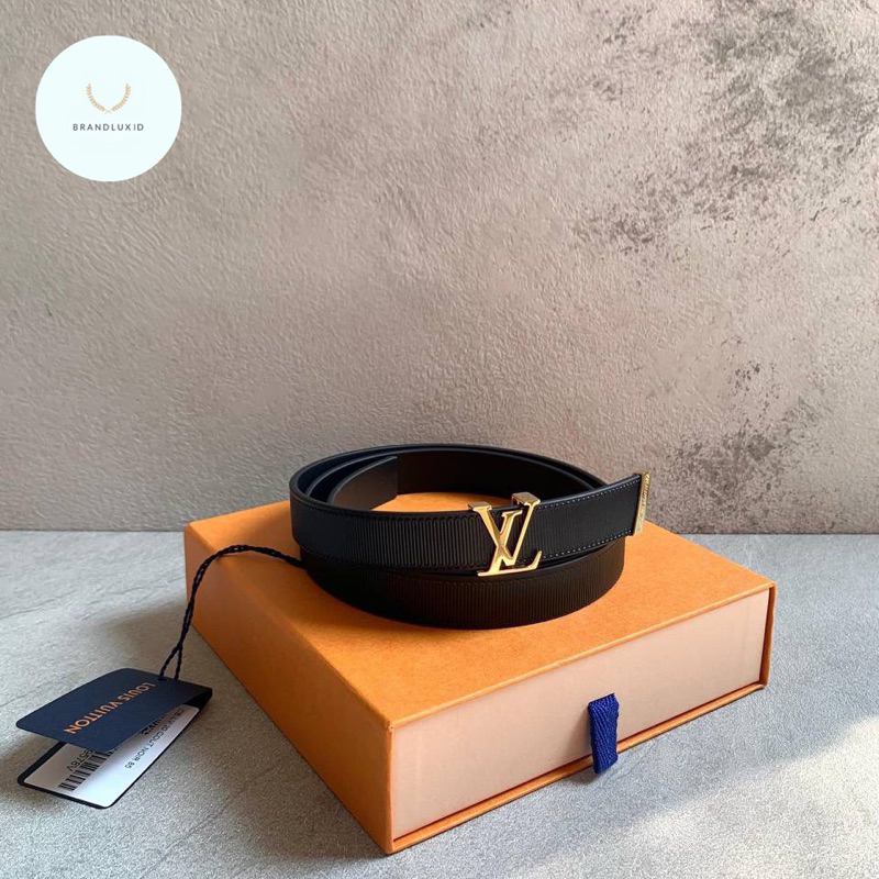 Louis Vuitton LV Belt Women Couture Initial 2cm Black GHW