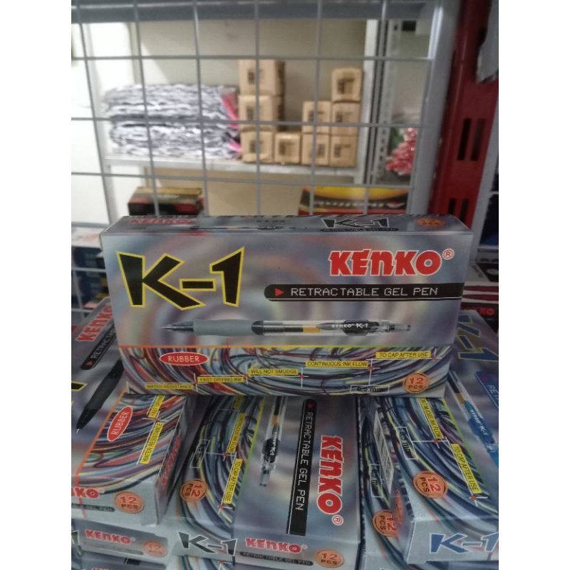 

pulpen gel kenko K-1 Hitam 0.5mm 1 pack isi 12 pcs