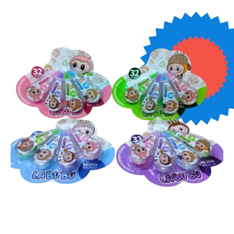 

Correction Tape Labubu - Penghapus Pulpen Tip-ex Tip-x Labubu 1 Pack Isi 4 Termurah