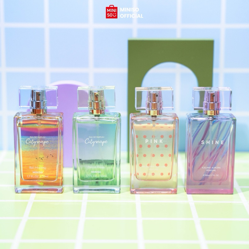 Parfum MINISO Iceland Aurora Shine Parfum Wanita Danish Green Farfum Wanita Melbourne Pink Parfume