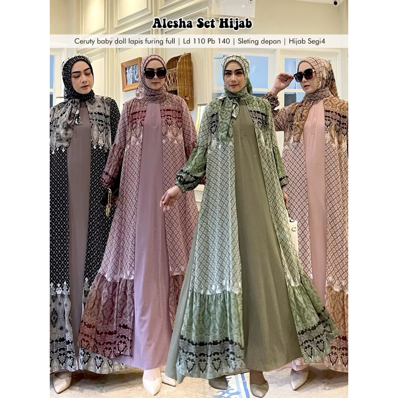 gamis premium bahan ceruty