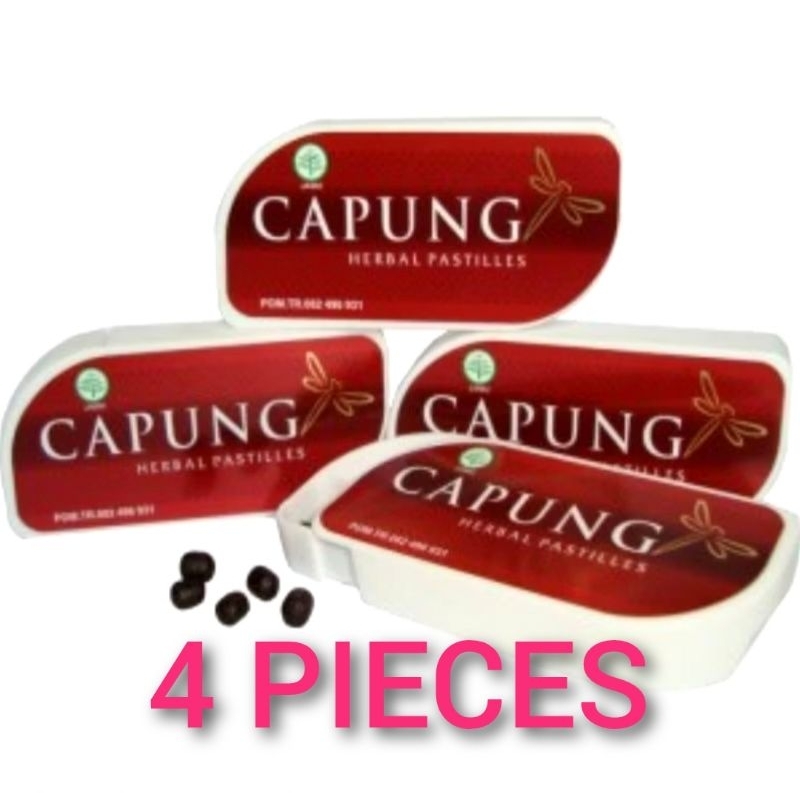 

4 Pieces - Capung Herbal Pastiles 7 gr Melegakan Tenggorokan Permen Herbal