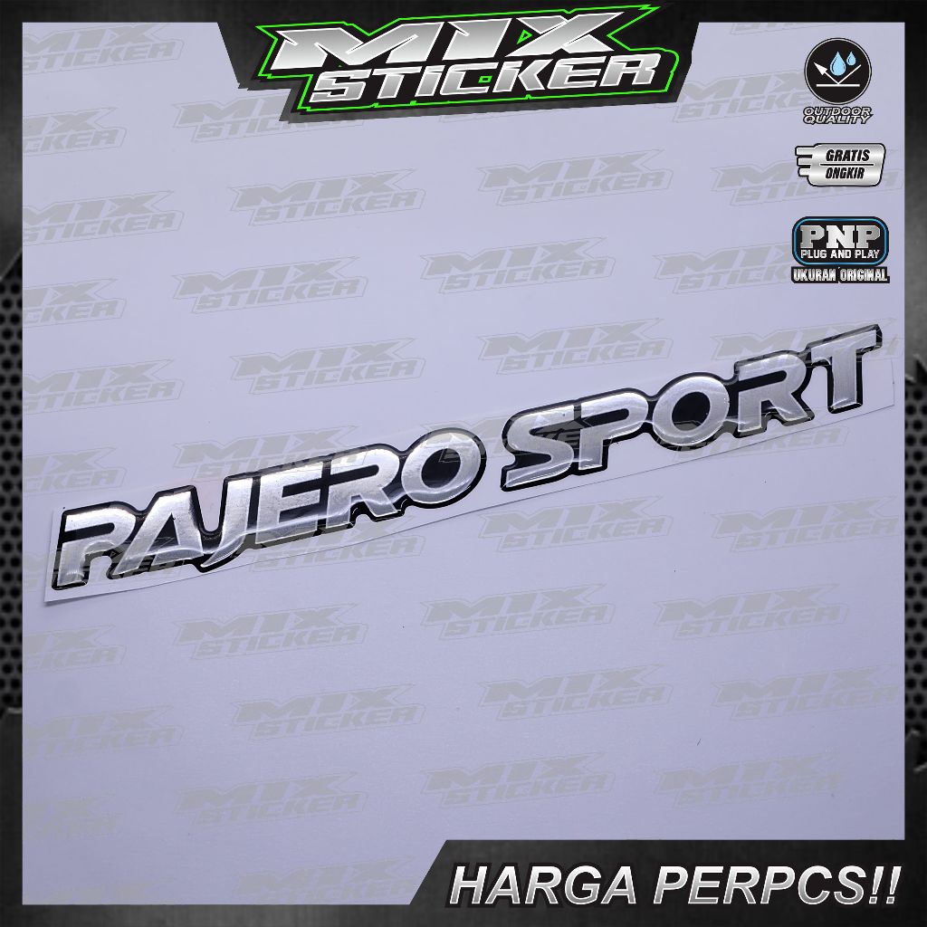 Emblem pajero sport / emblem timbul mitsubishi pajero sport / emblem titanium pajero sport / stiker 