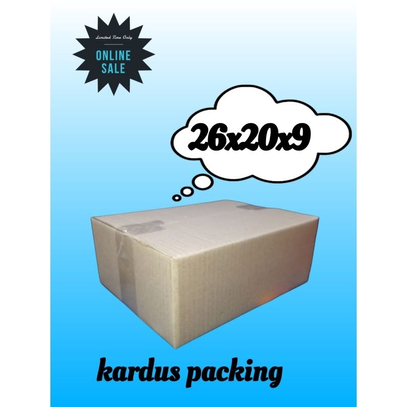 

kardus ukuran 26x20x9 kardus packin