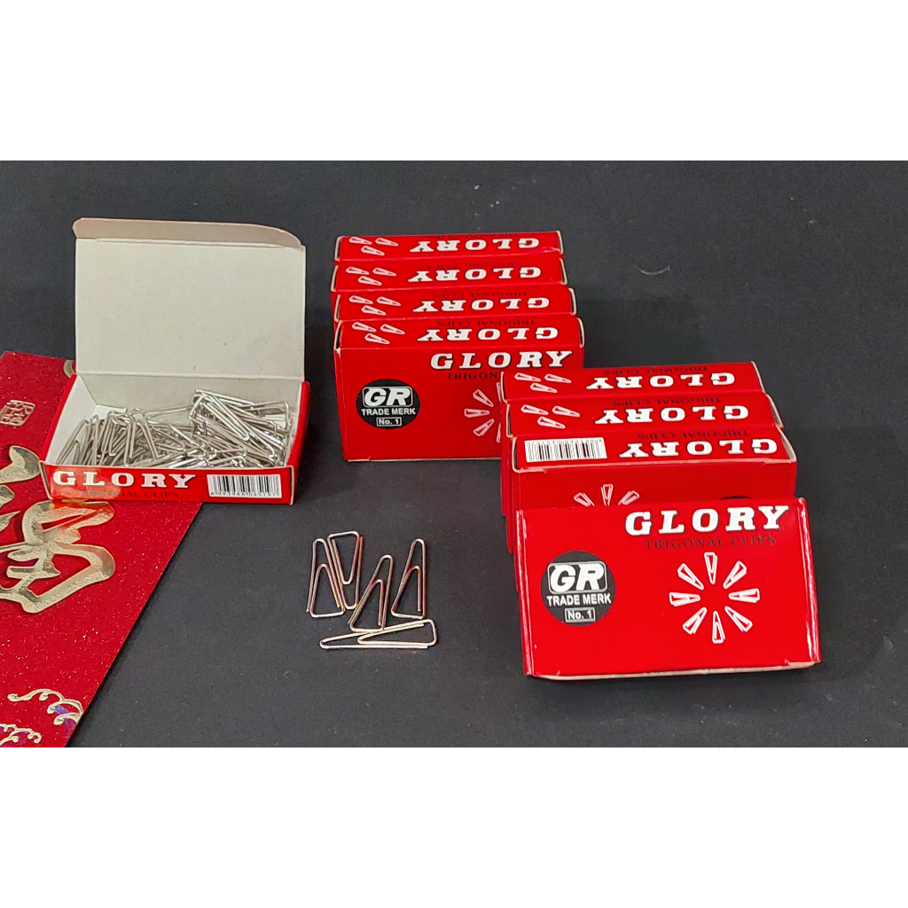 

GLORY PAPERCLIP TRIGONAL NO 1, SANGAT TEBAL, 55 -60 pcs. SEKELAS SEAGULL