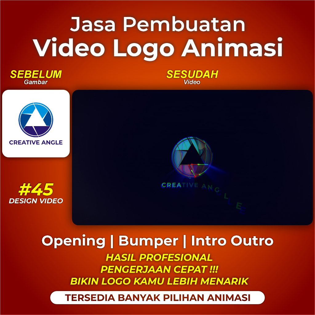 Edit Video Animasi Opening Intro Outro Logo Event Sosmed Vlog Gaming