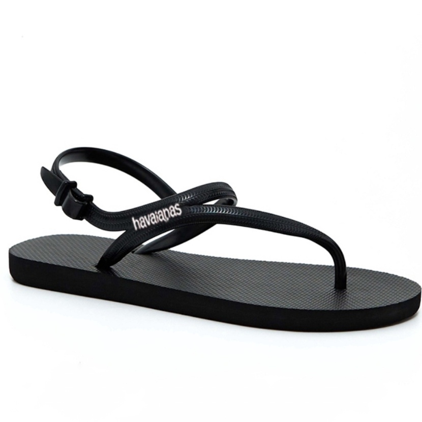 KODE I17J HAVAIANAS Sandal Jepit Wanita Kenyamanan Fashion PVC Gaya Brasil Hitam Merah Tali Disesuai
