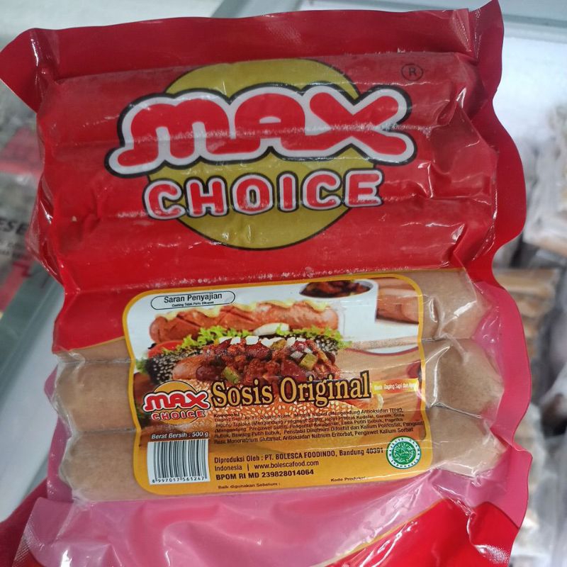 

MAX CHOICE SOSIS ORIGINAL (500 GRAM)