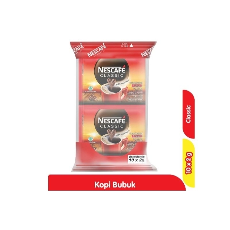 

Nescafe Classic 10 x 2 g /asli lampung(dinyshop)