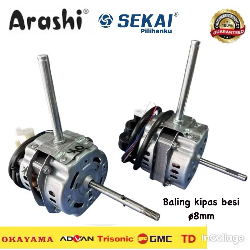Mesin Dinamo Motor Kipas Angin Tornado city fan Arashi 16 18 inch G-M-C 0KAYAMA TRIS0NIC ADV4N