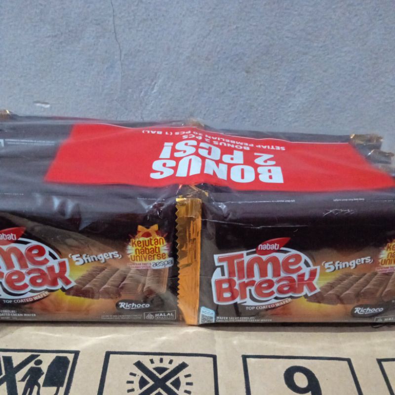 

Nabati time break 5 fingers, wafer salut coklat 1000 (20x16gr)