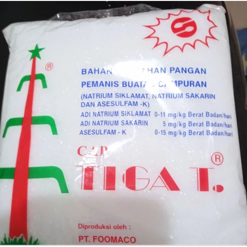 

Pemanis Buatan cap Tiga Tebu 25 gr Sodium Tebu