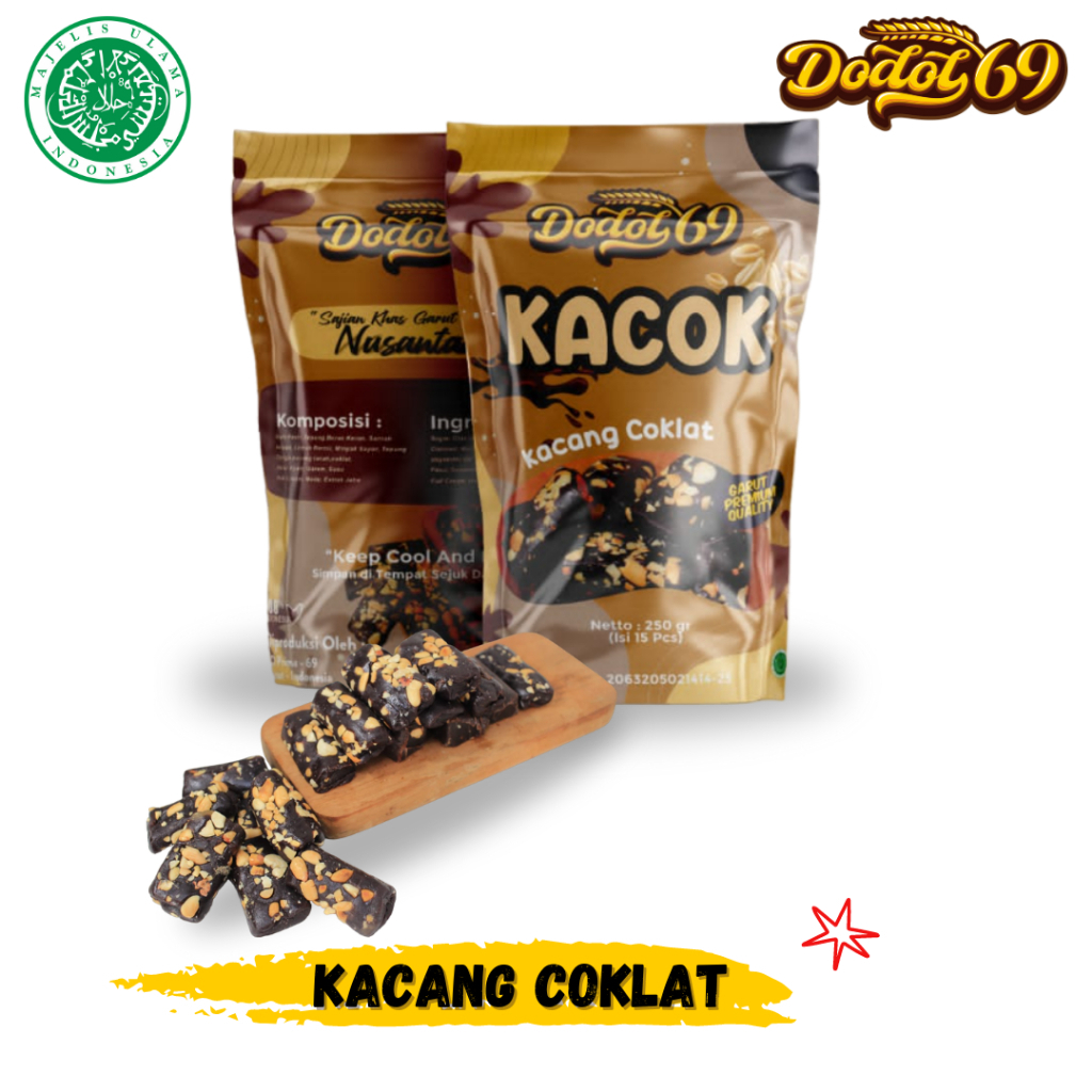 

Dodol Garut 69 Varian Kacang Coklat Premium Cemilan Kemasan Khas Oleh-Oleh Garut