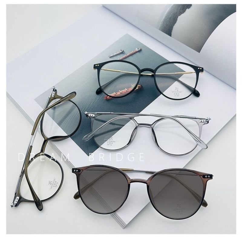 Kacamata Hitam Oval Anti Radiasi Bentuk Bulat BAHAN METAL