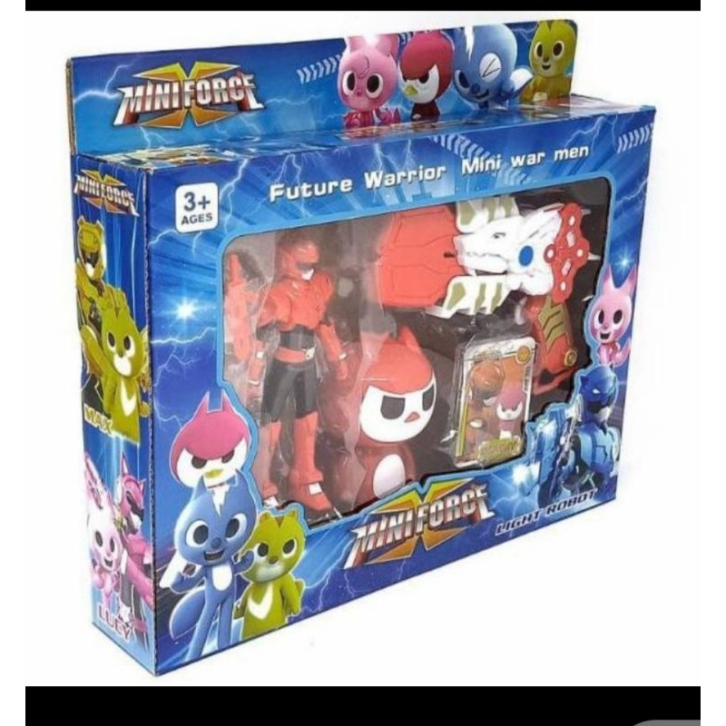 mini force pedang robot plus kartu