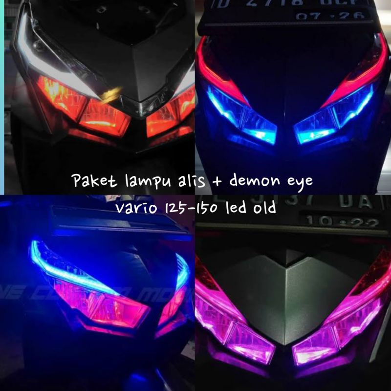 paket lampu alis + demon vario 125- 150 led old termurah