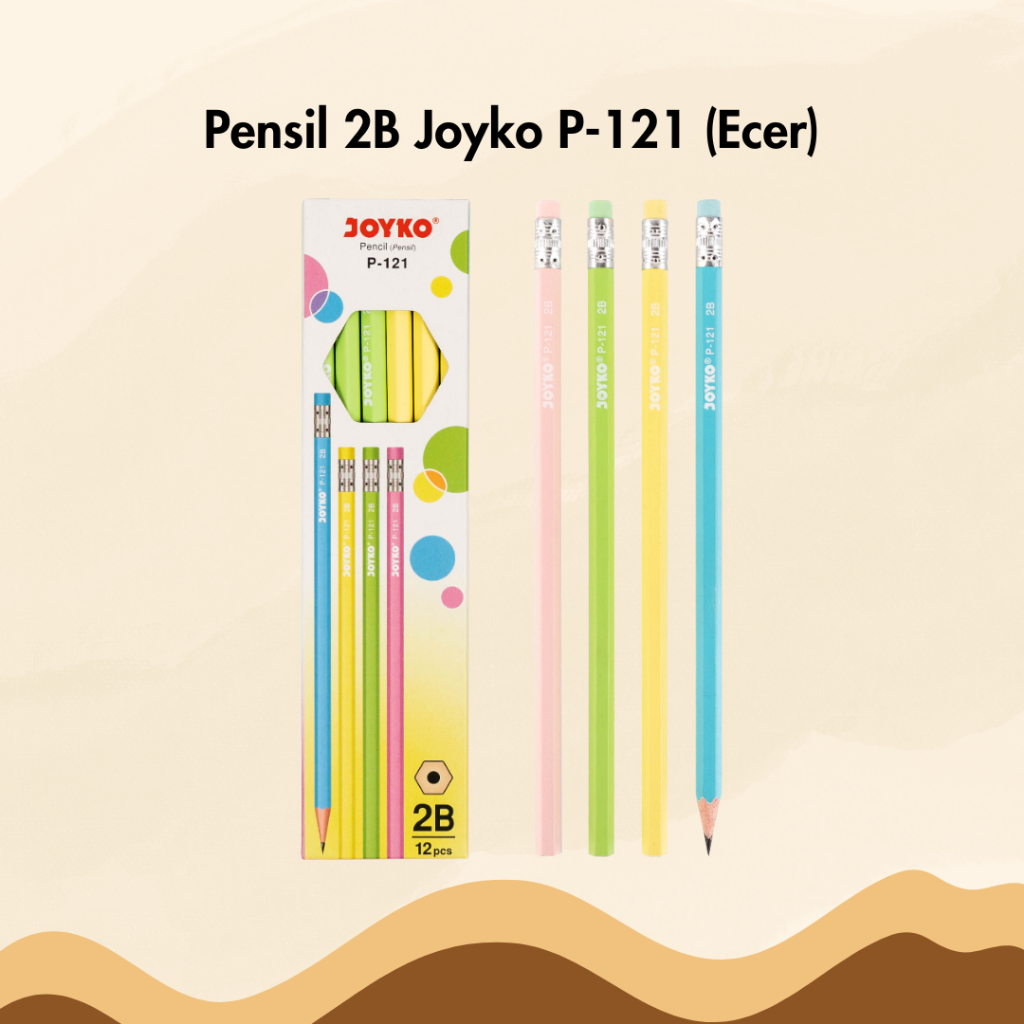 

Pensil 2B Joyko P-121 Per Pcs Satuan Pencil Hexagonal