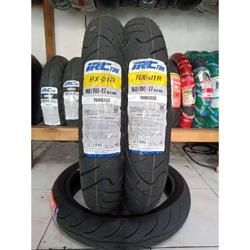 Ban Tubeless IRC 90/80 -17 RX - 01R