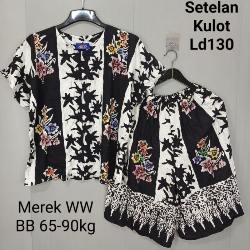 SETELAN BATIK WW CELANA KULOT LD130 JUMBO