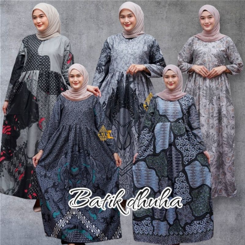 GAMIS BATIK WARNA ABU ABU GREY STANDAR DAN JUMBO