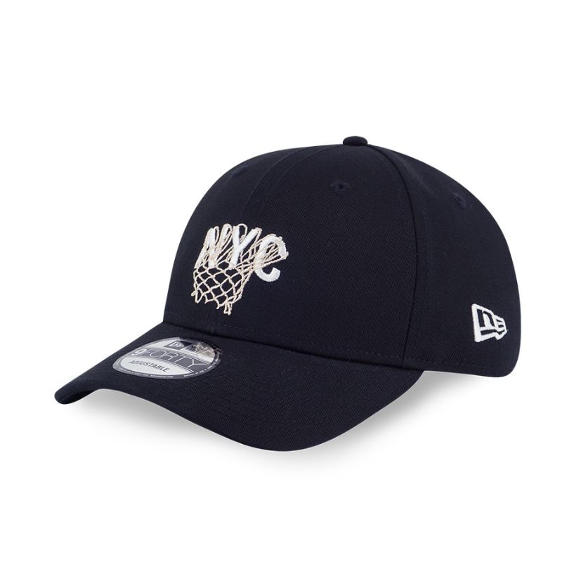 Topi New Era Cap NYC Basketball Club Black 9Forty Adjustable Original