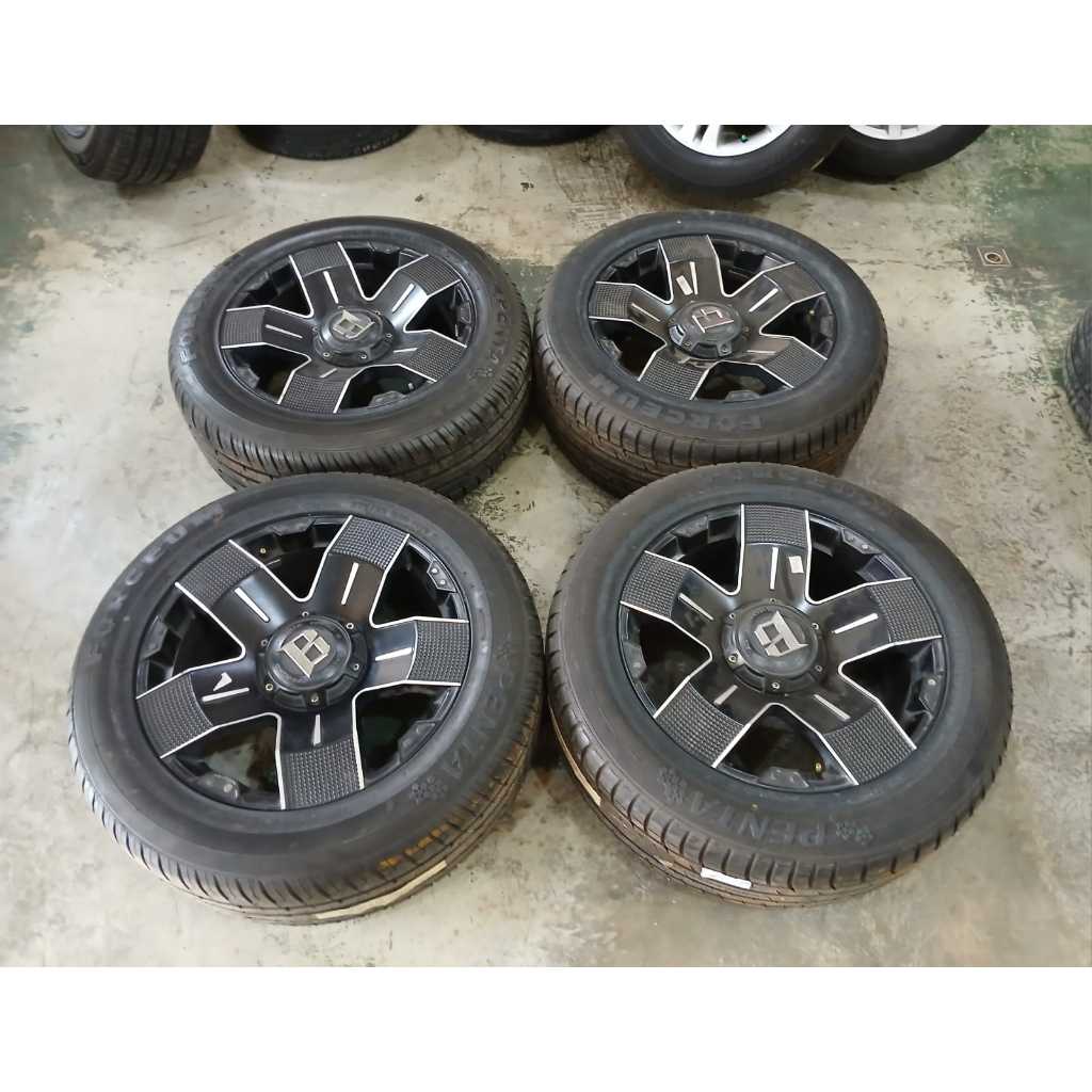 velg mobil second Balistik R20 pcd 6x139,7 + ban cocok untuk Fortuner, Pajero