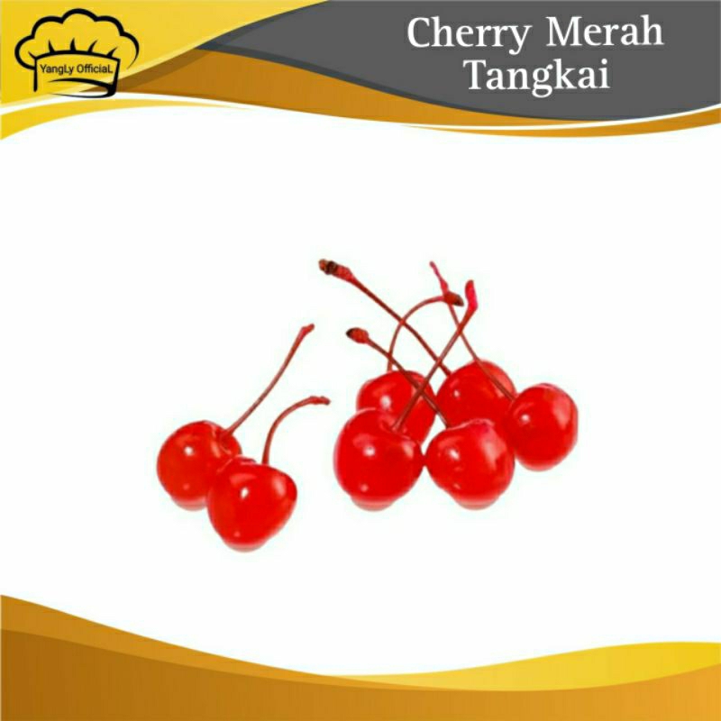 

Cherry Merah Tangkai ( 5'pcs ) Maraschino Cherries