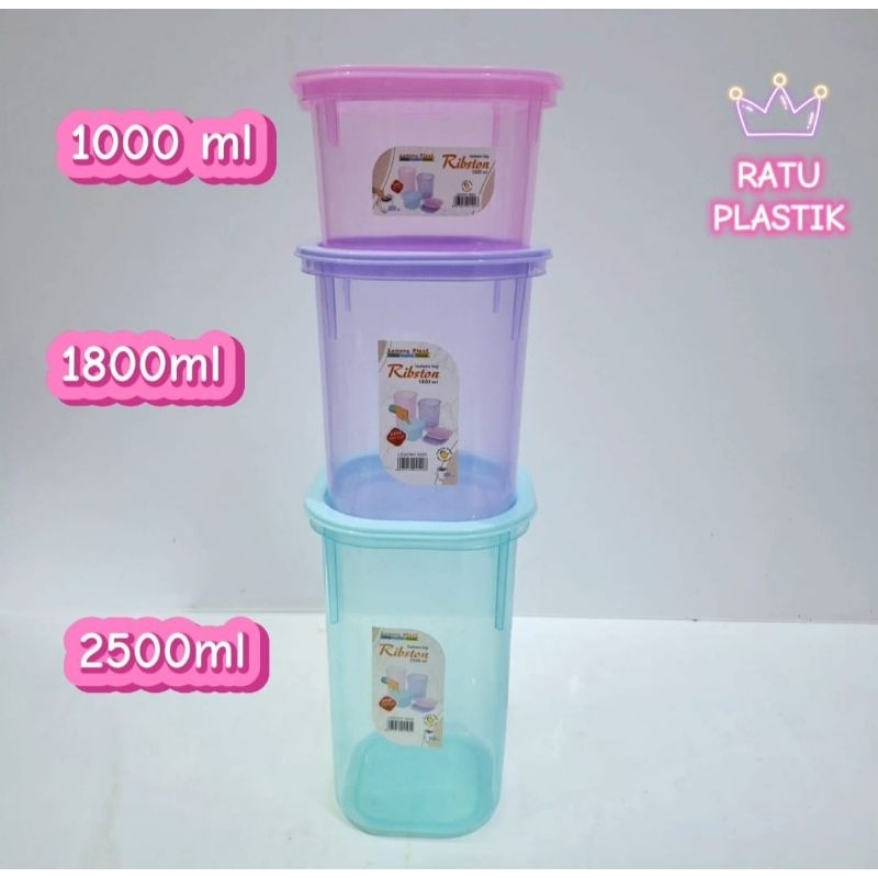 Toples Lemony Ribston 2500ml 1800ml 1000ml Toples Plastik Toples kue Sealware