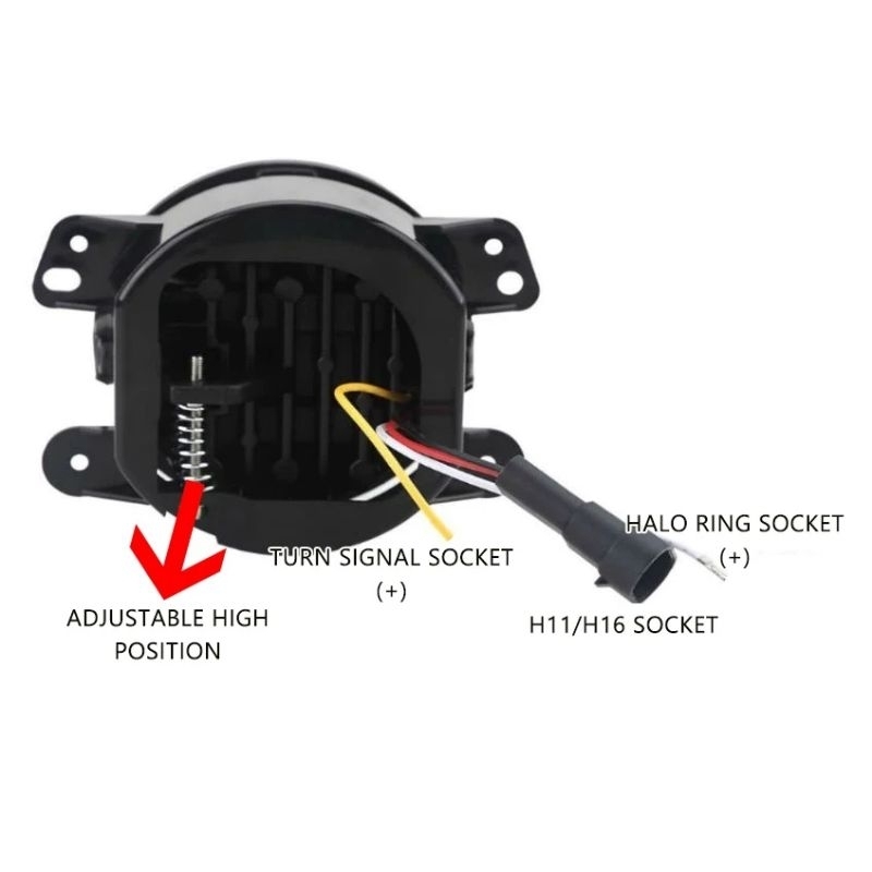 lampu kabut, foglamp universal LED ring 2 warna  set isi 2 pcs