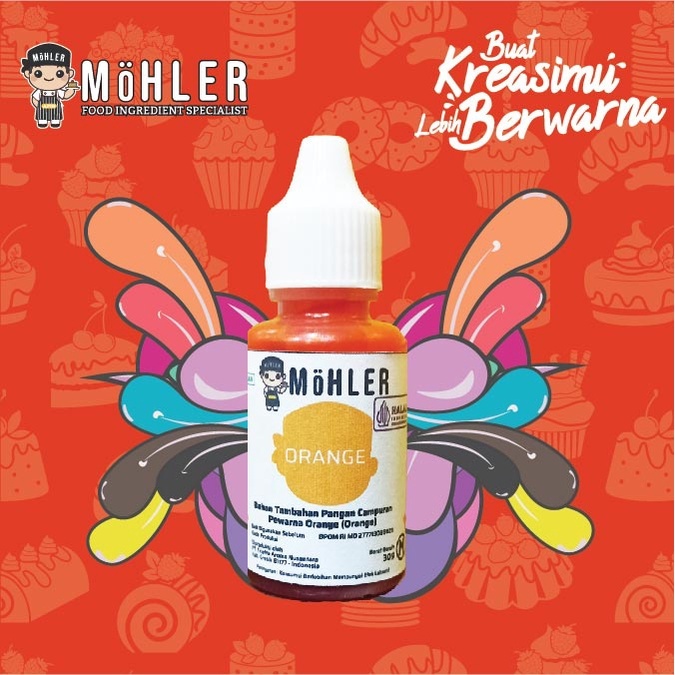 MOHLER Coloring ORANGE ( pewarna makanan orange )