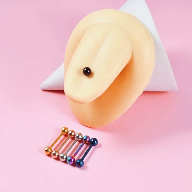 PIERCING LIDAH STAINLESS / TINDIK TELINGA / ANTING LIDAH / TINDIK LIDAH