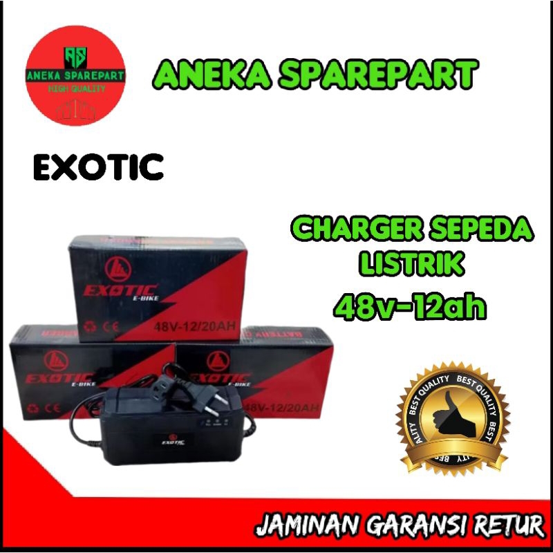 CHARGER SEPEDA LISTRIK 48 VOLT - 12AH CHARGER SEPEDA LISTRIK EXOTIC