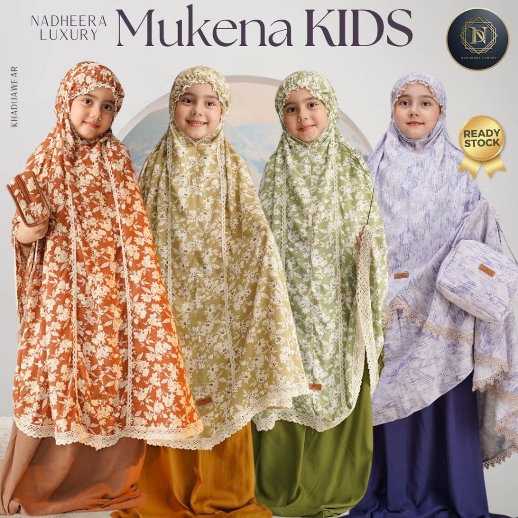 [BISA COD] NABILA HARUMI KIDS MUKENA ANAK TERBARU RAYON PREMIUM SETELAN NADHERA NADHEERA LUXURY