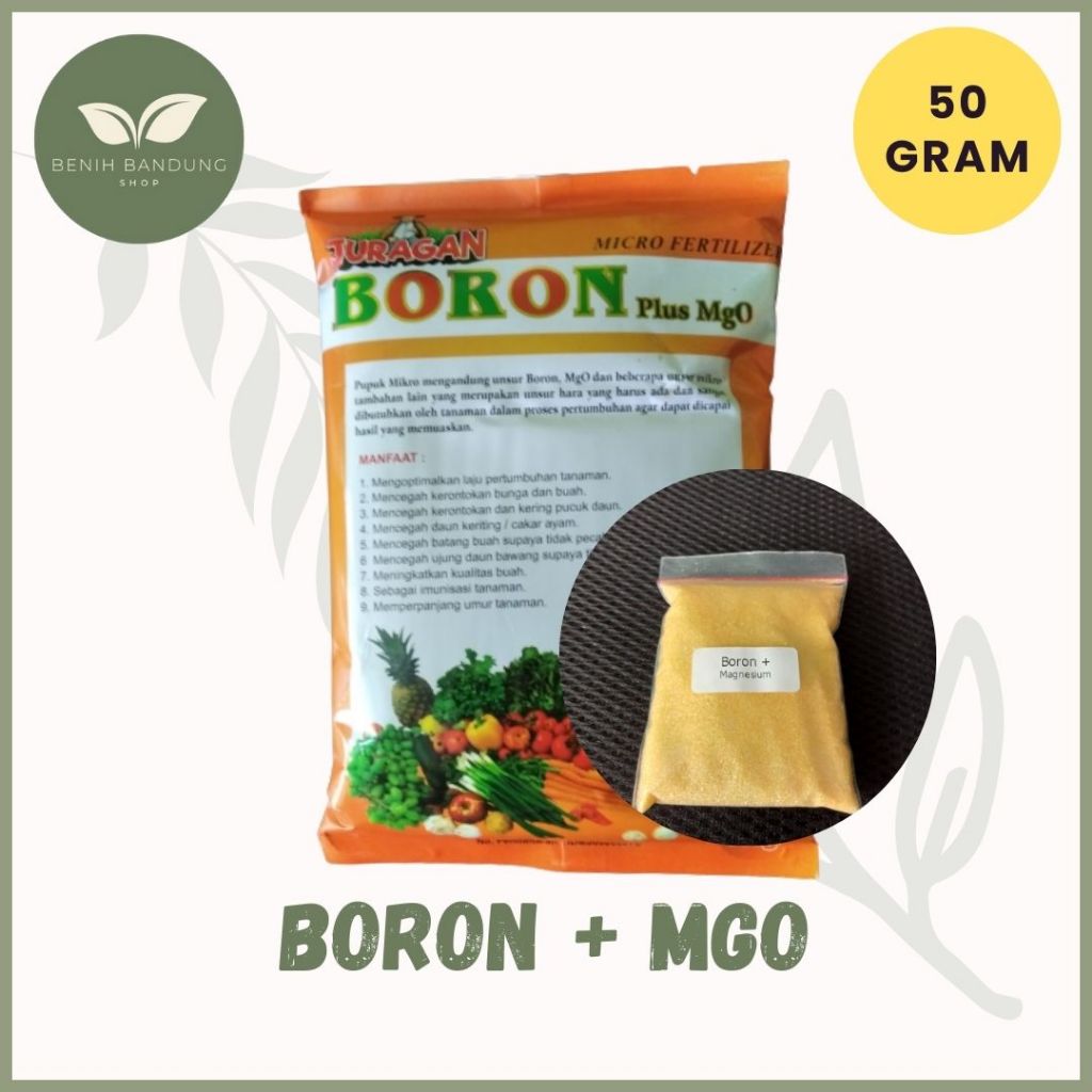 Pupuk Boron Plus MgO Magnesium Juragan Boron Kemasan 50 Gram