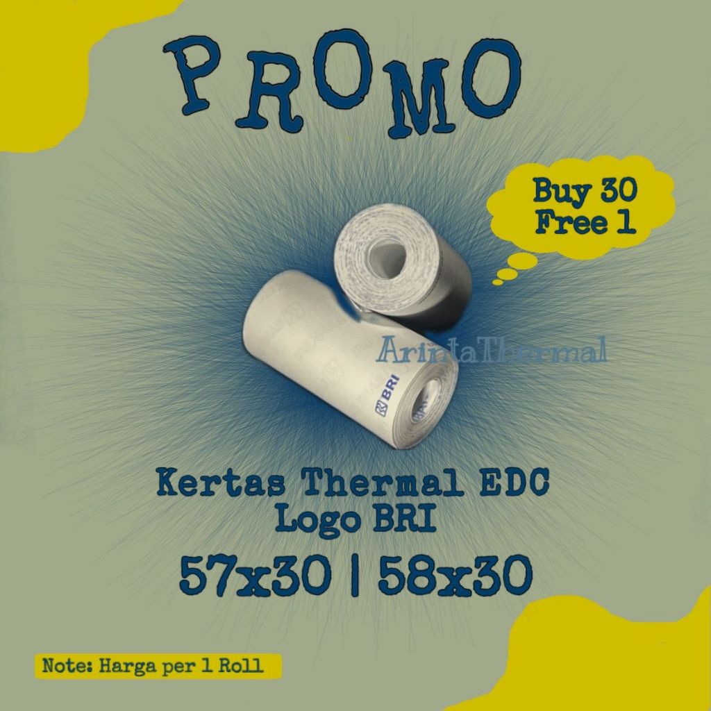 

Kertas Struk Thermal EDC BRI Double Logo - 57x30/58x30