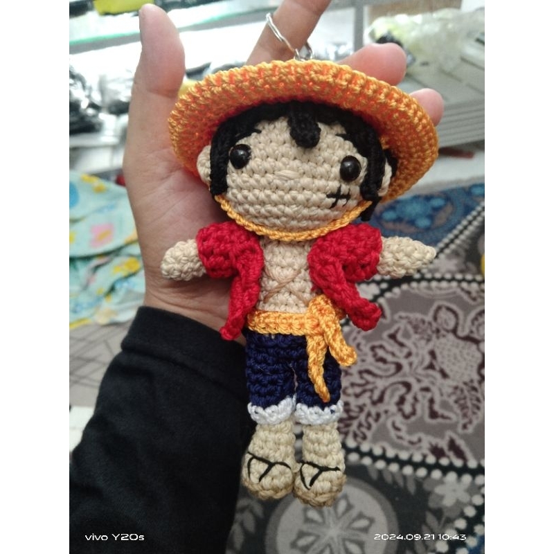 ganci amigurumi luffy