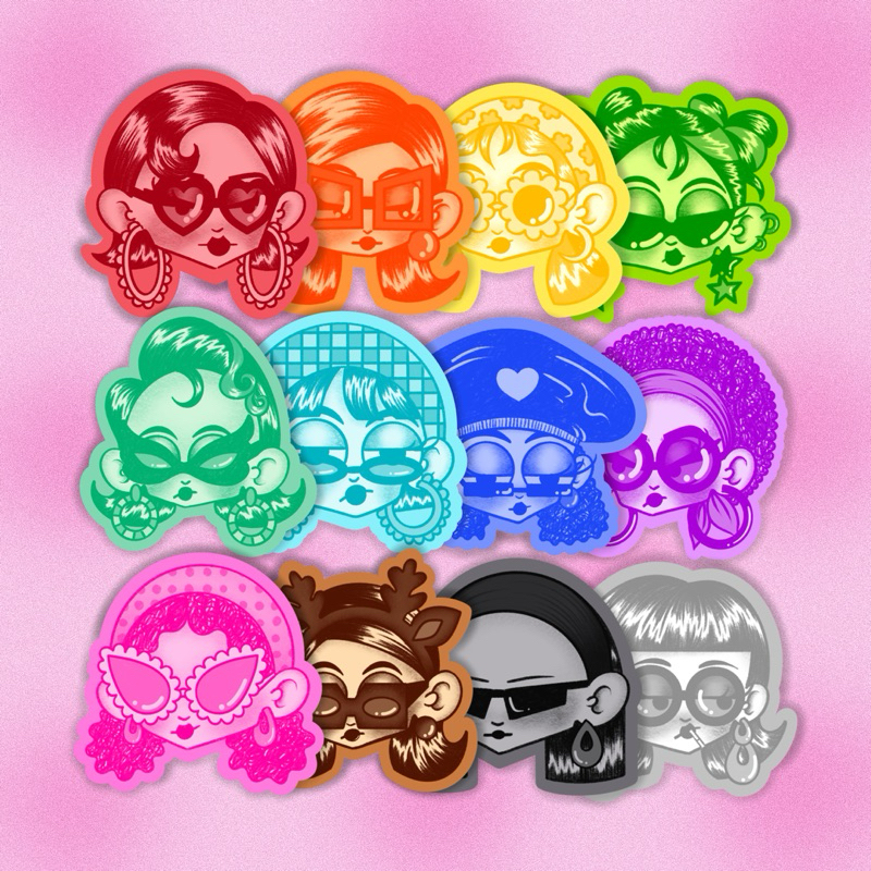 

BUNDLE Monochromatic Uglies - Vinyl Die Cut Single Stickers