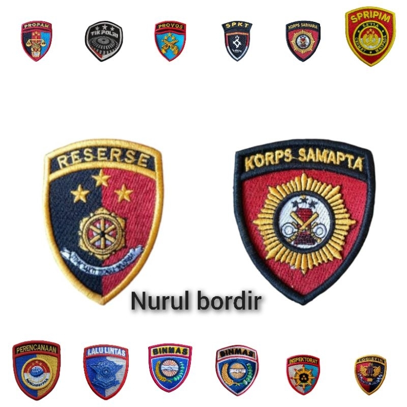 Logo Atribut Polri Bordir 3dTimbul