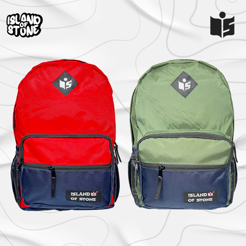 Tas Ransel Backpack Basic Nylon 2 Warna - Island Of Stone