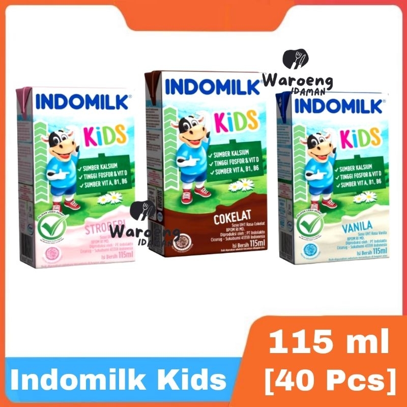 

[KHUSUS INSTAN/SAMEDAY] Susu UHT Indomilk Kids 115 ml isi 40 pcs (1 Dus)