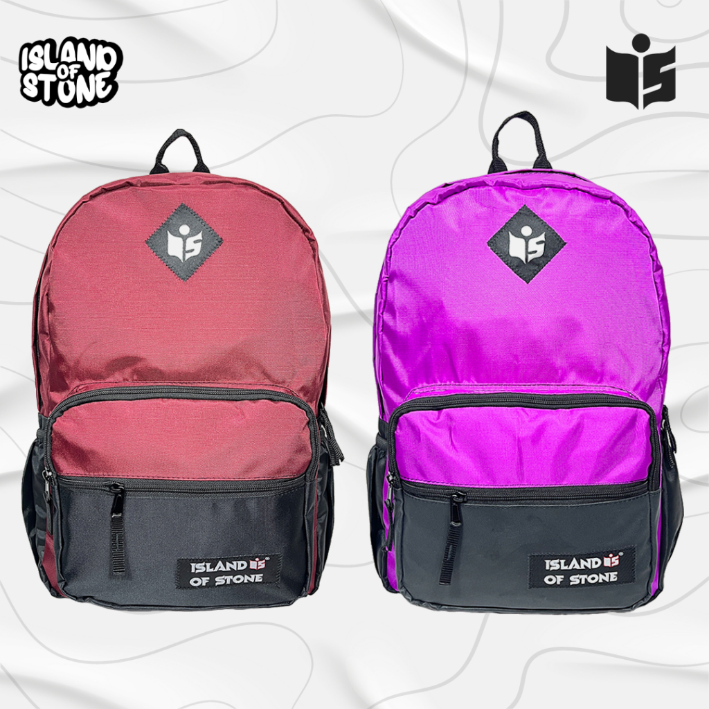 Tas Ransel Backpack Basic Nylon 2 Warna - Island Of Stone