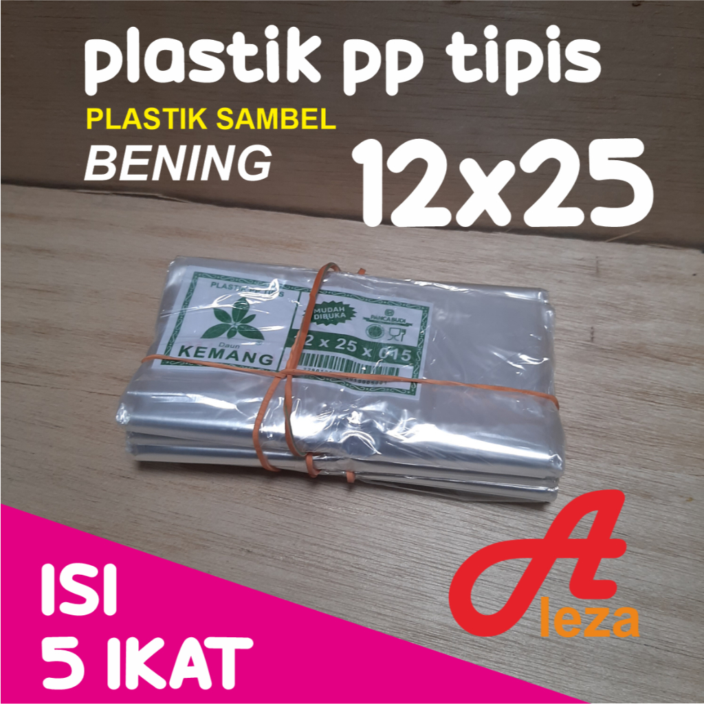 Plastik sayur 12x25/plastik pp bening tipis/ plastik kiloan 12x25