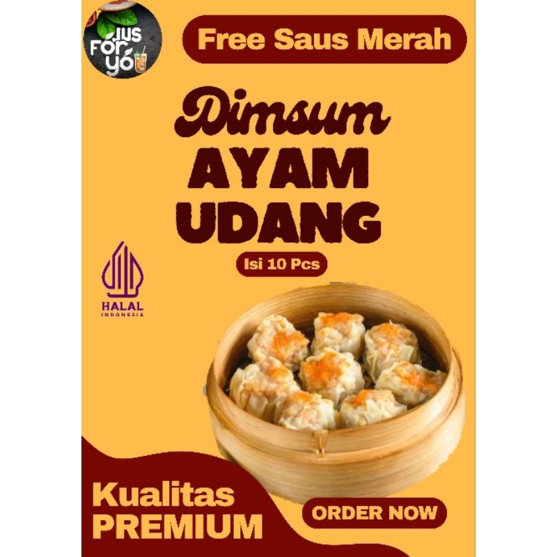 

Dimsum Ayam Premium Halal Isi 10 Pcs Gratis Saus Merah
