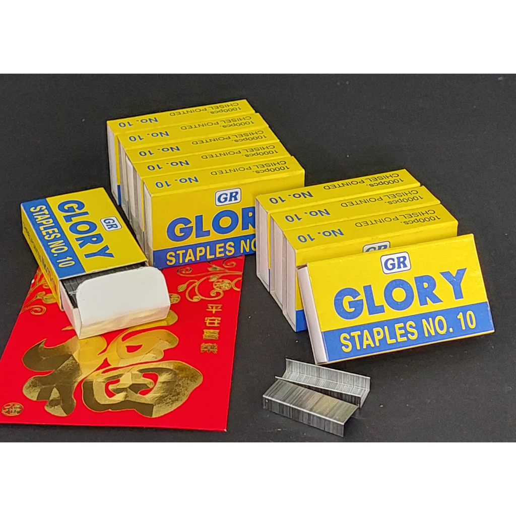 

NO 10!!10 boxes GLORY Staples no 10 BISA STAPLING DAUN!