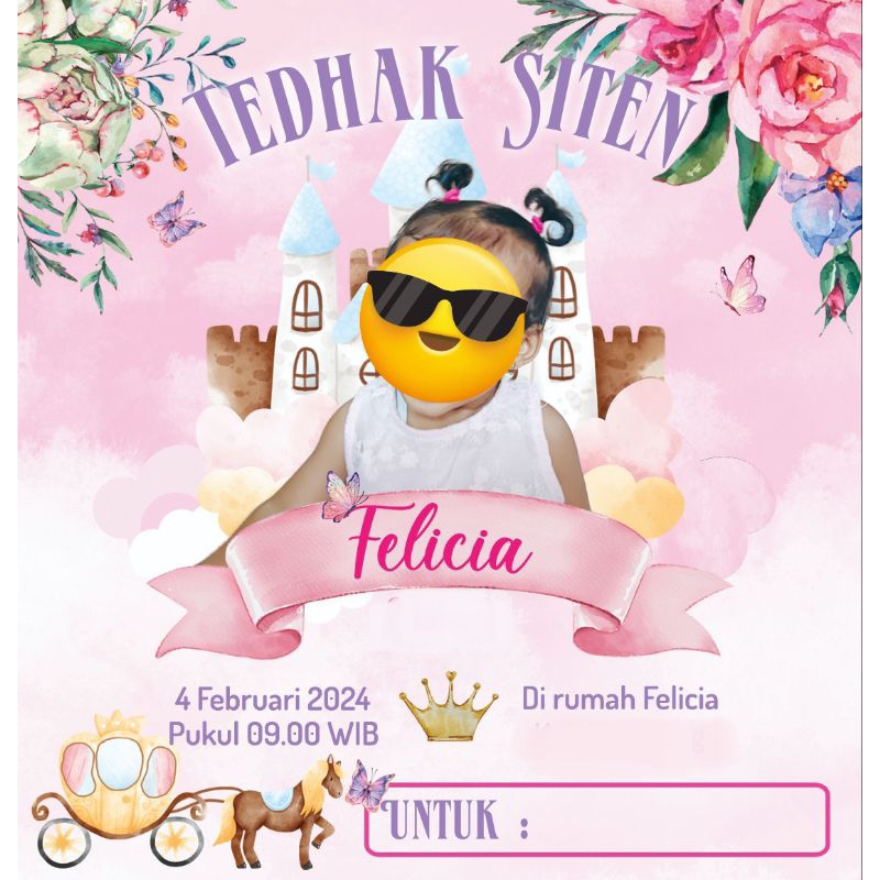 Undangan Tedhak Siten/Pitonan Custom